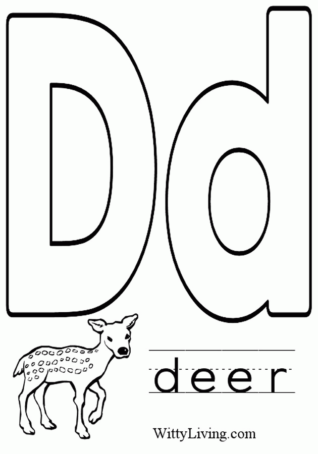 The Letter D Coloring Pages - Coloring Home