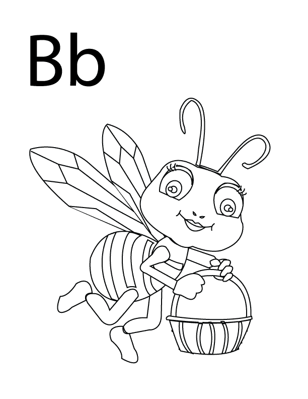 Letter B Coloring Page For Kids