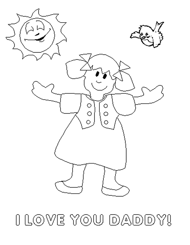 i love my daddy because coloring pages - photo #20