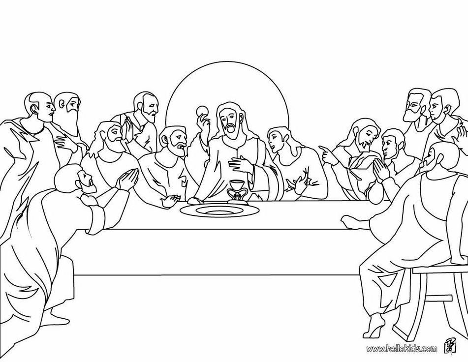 The Last Supper Coloring Page Jesus Coloring Pages Pr