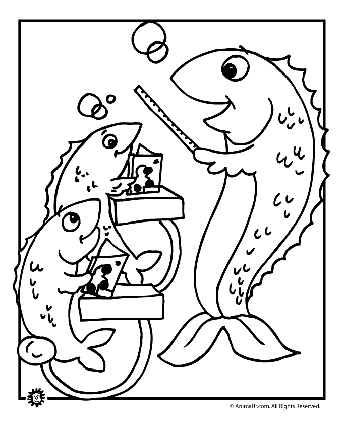 Coloring Pages School Animals - Coloring Home