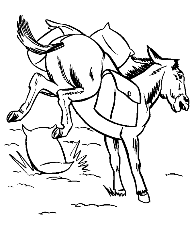 horse pack Colouring Pages (page 3)