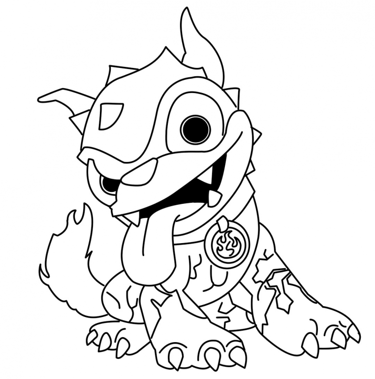 Skylanders Giants Coloring Pages Hot Dog | Online Coloring Pages