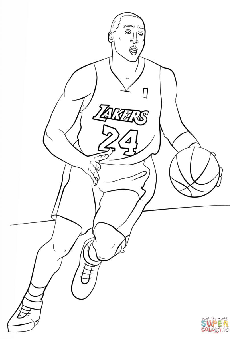 Kobe Bryant - LA Lakers Coloring Pages