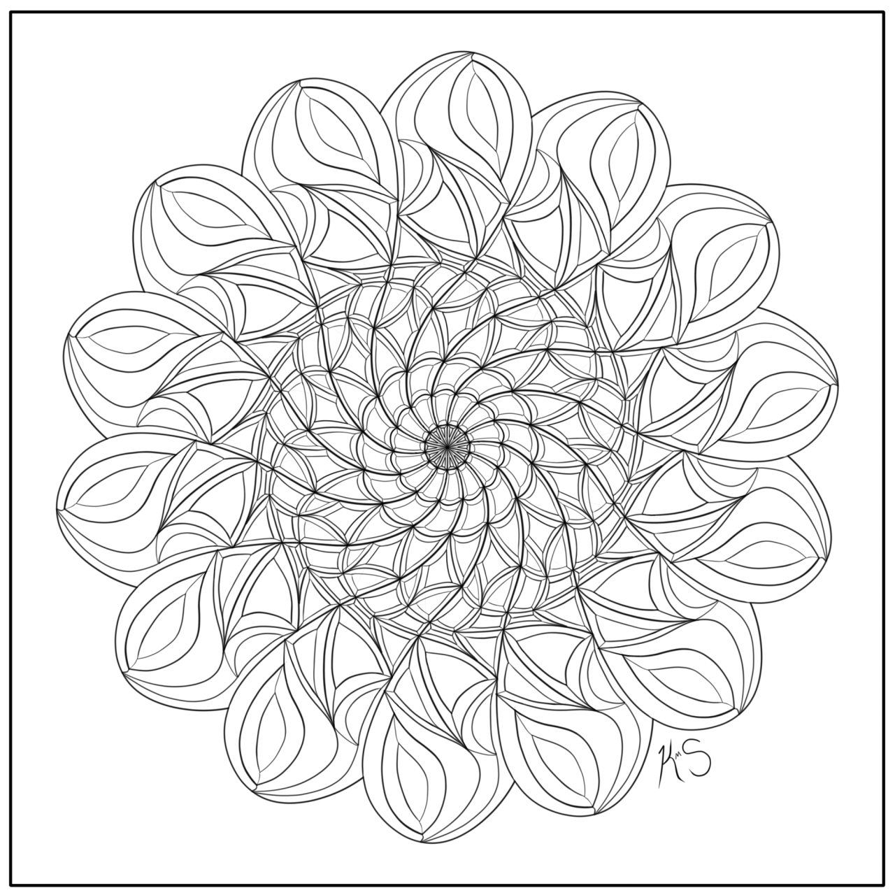 Mandala Relaxation Coloring Page