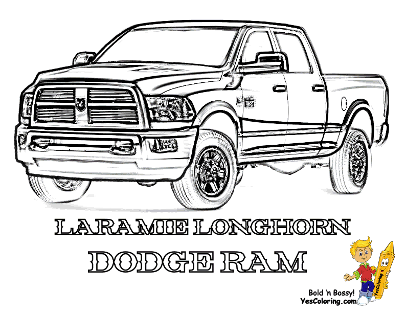 997 Cute Ram Truck Coloring Pages for Kids