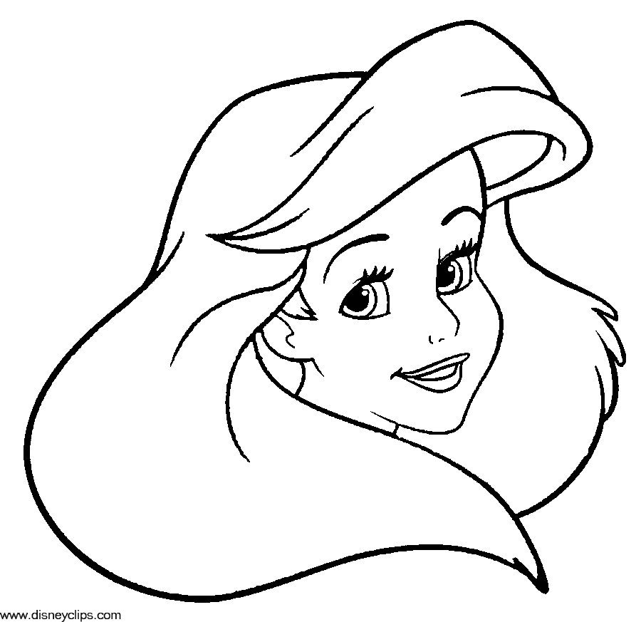 Princess Face Coloring Pages - Coloring Home