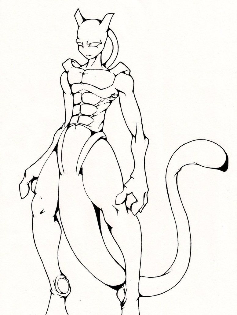 Mewtwo Coloring Page - Coloring Home