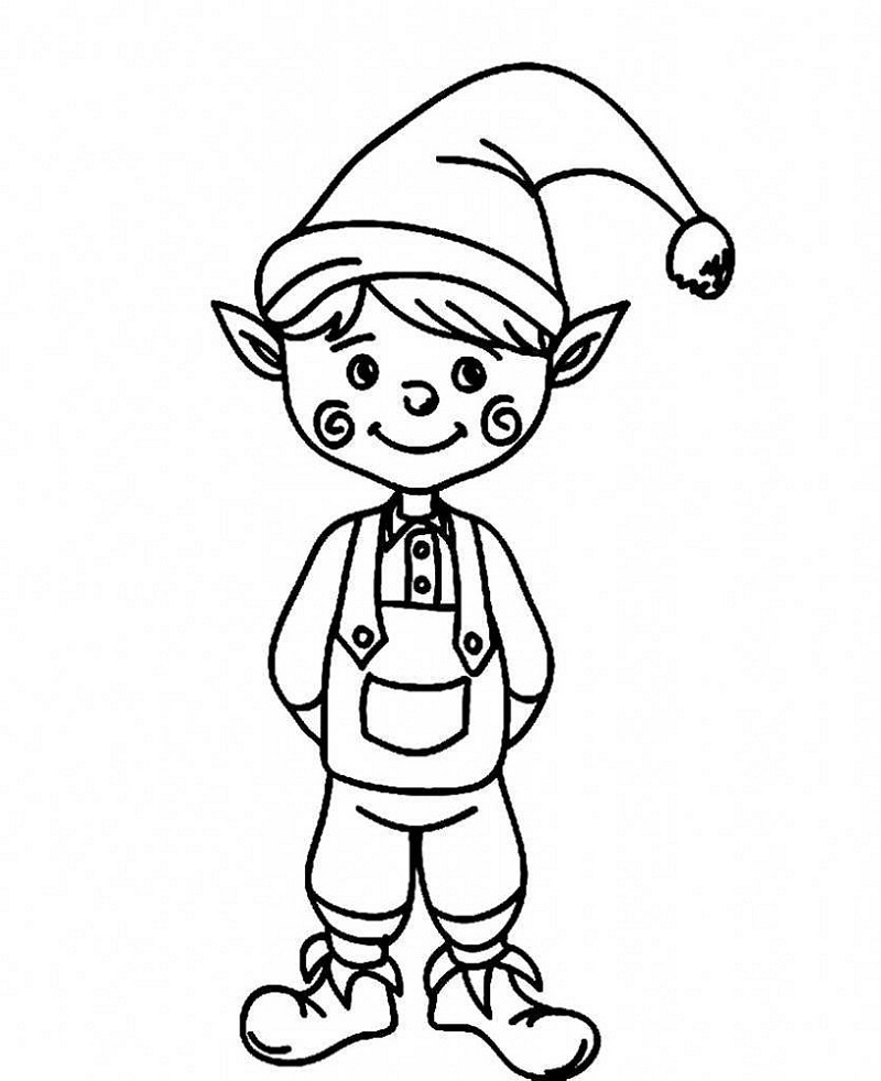 Elf on the Shelf Coloring Sheets | Activity Shelter