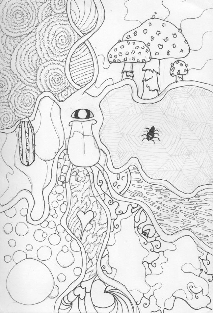 Top 9 Trippy Hippie Coloring Pages Printable – E-ColoringPage