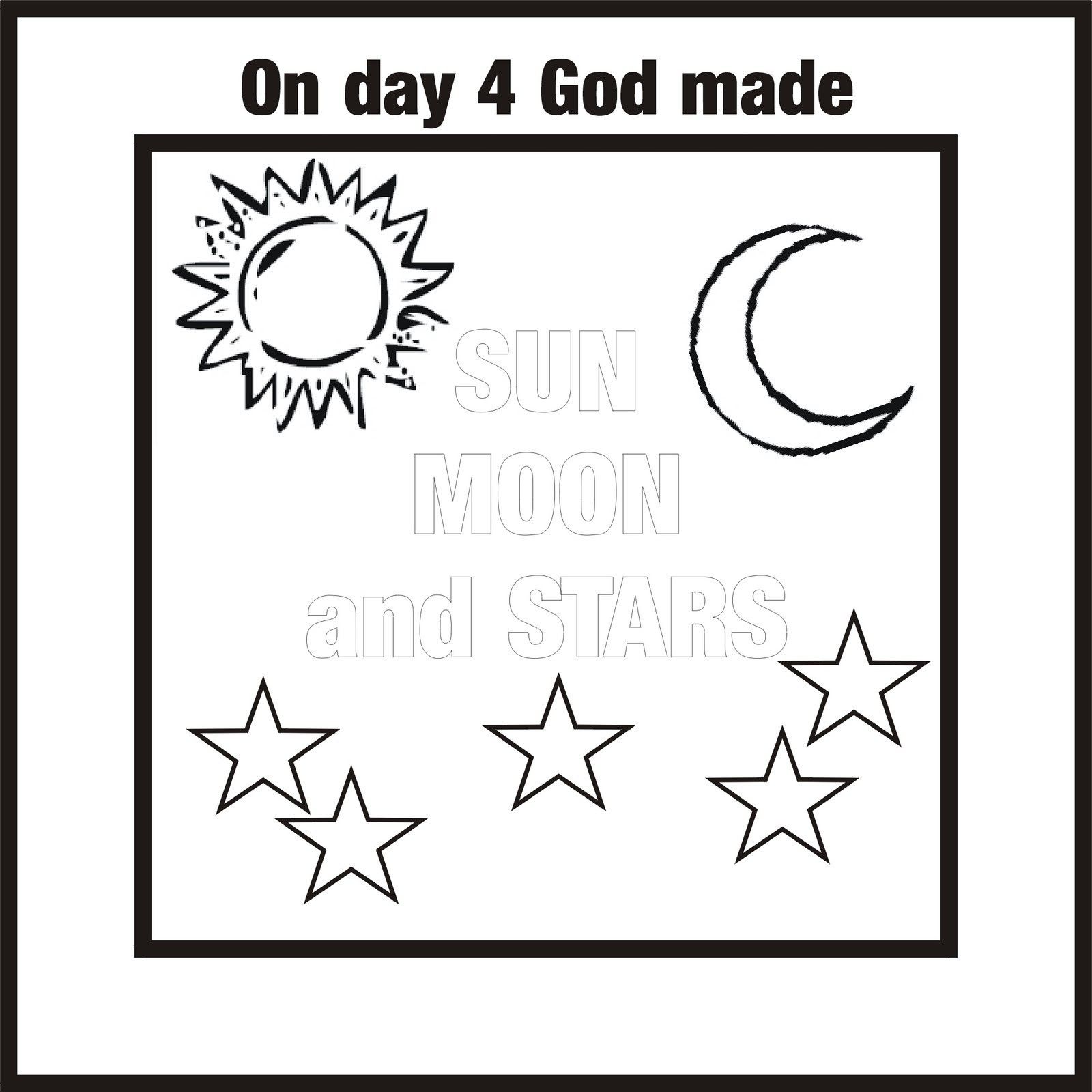 7 Days Of Creation Coloring Pages For Kids