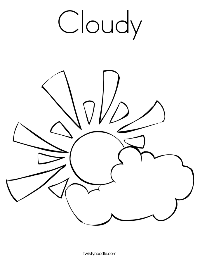 Cloudy Coloring Page - Twisty Noodle
