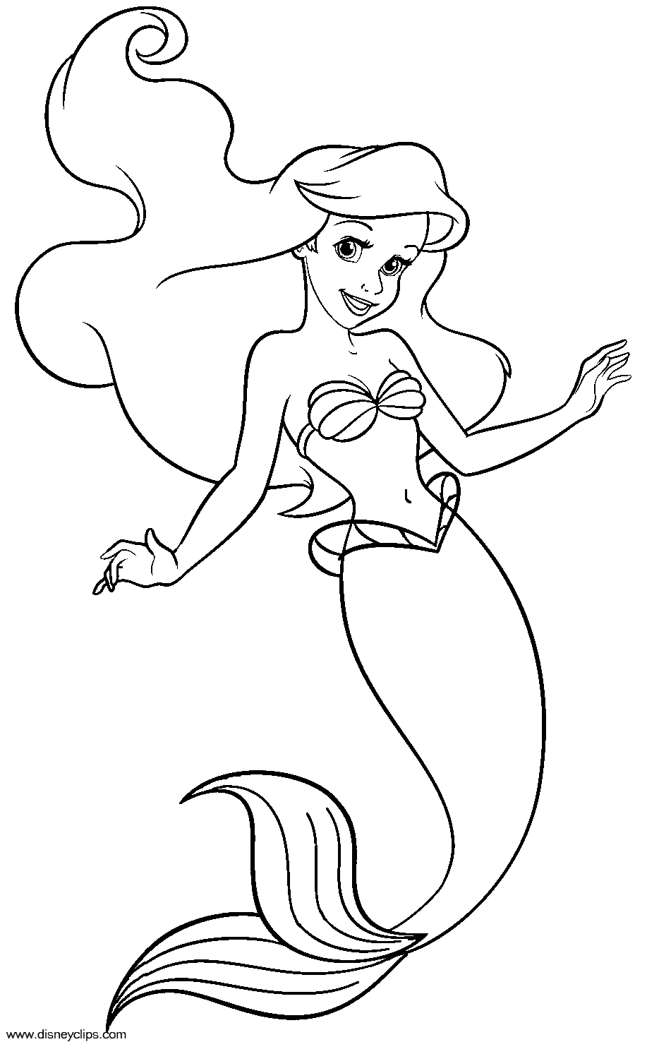 Little Mermaid - Coloring Pages for Kids and for Adults