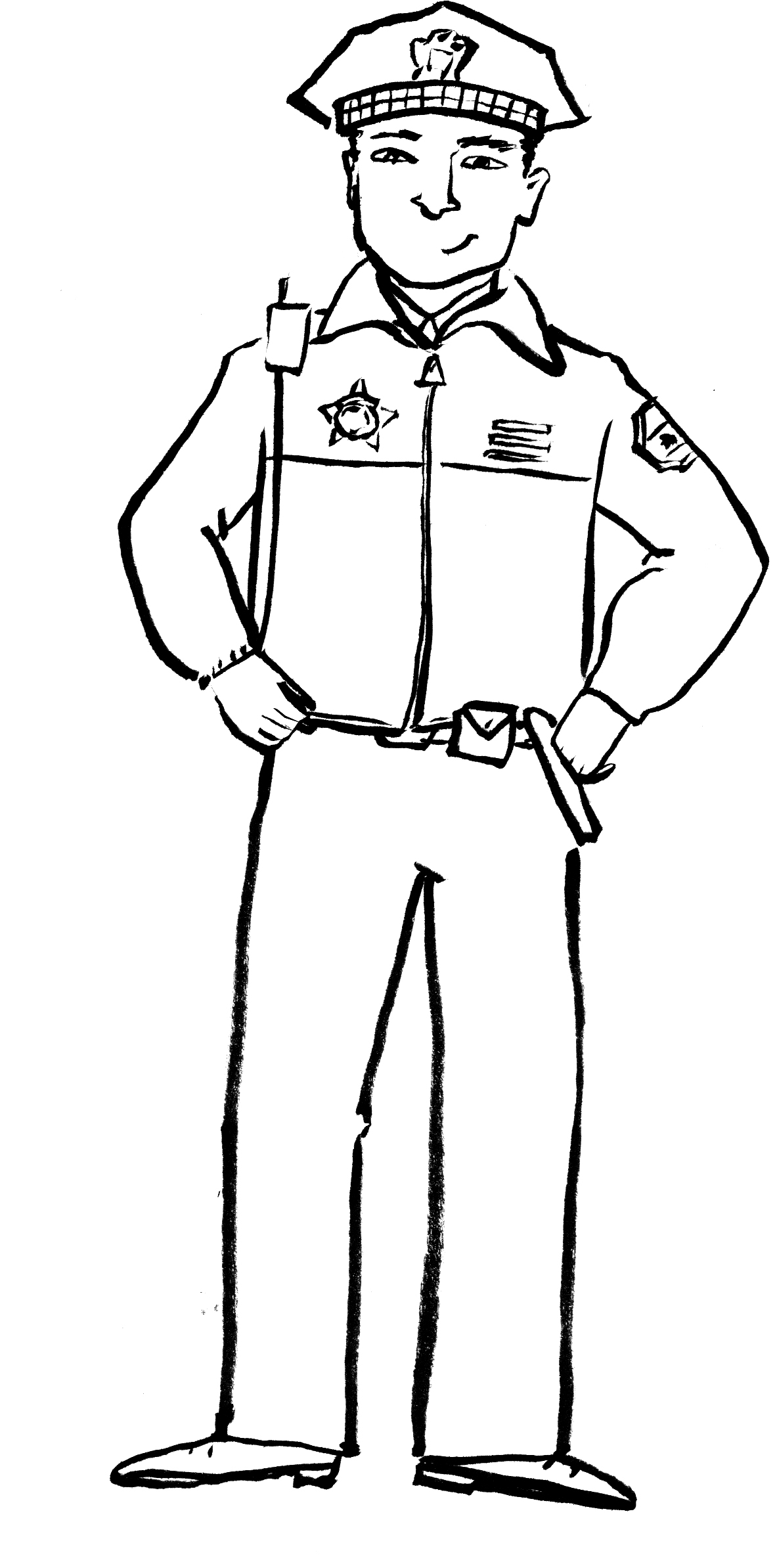 POLICE MAN COLORING PAGE Coloring Home