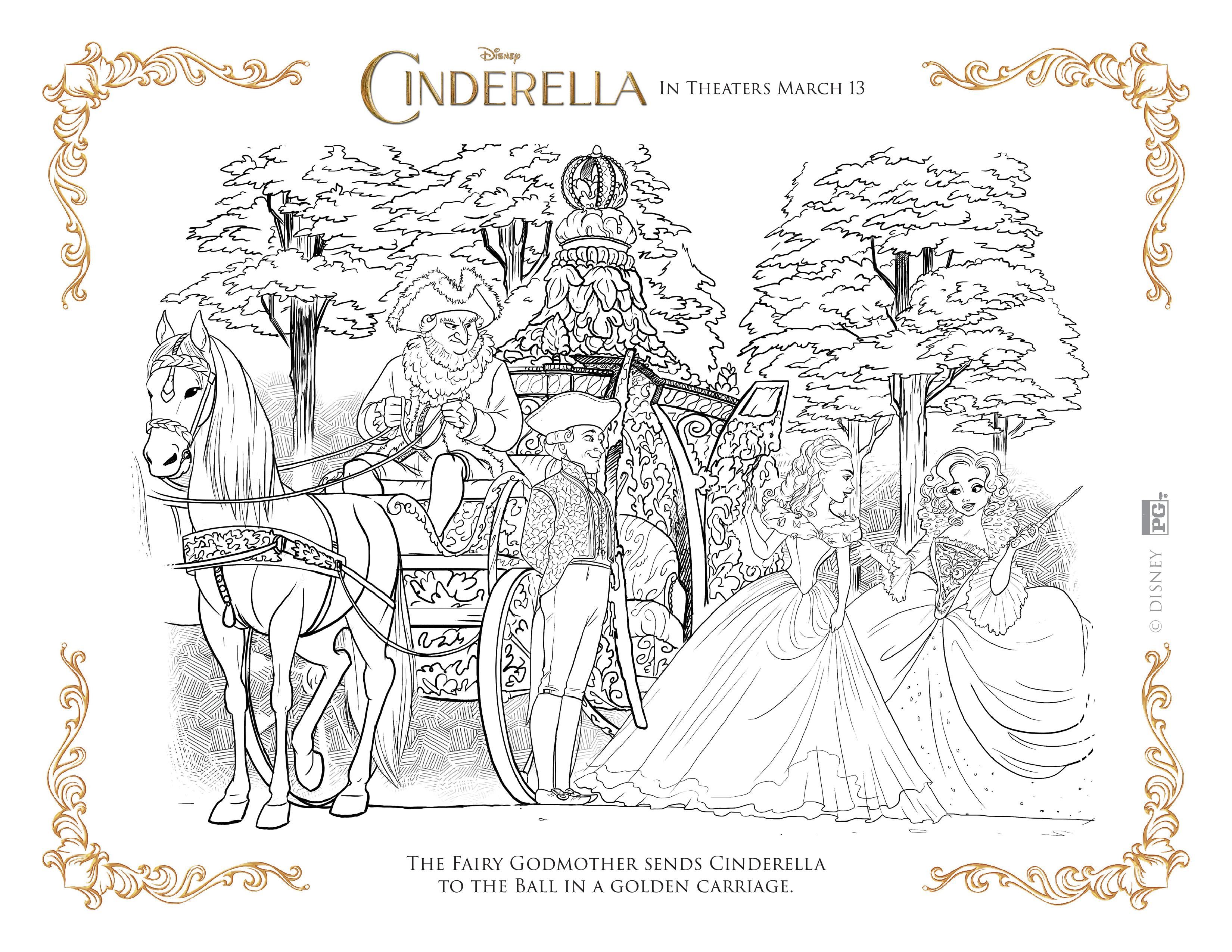 NEW Disney's Cinderella Coloring Pages and Activity Sheets