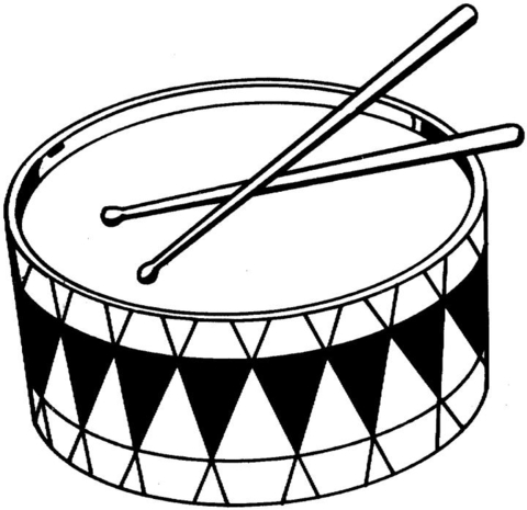 Drums coloring page | Free Printable Coloring Pages