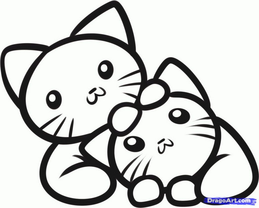 Pictures Of Puppies And Kittens To Color - Coloring Pages For Kids