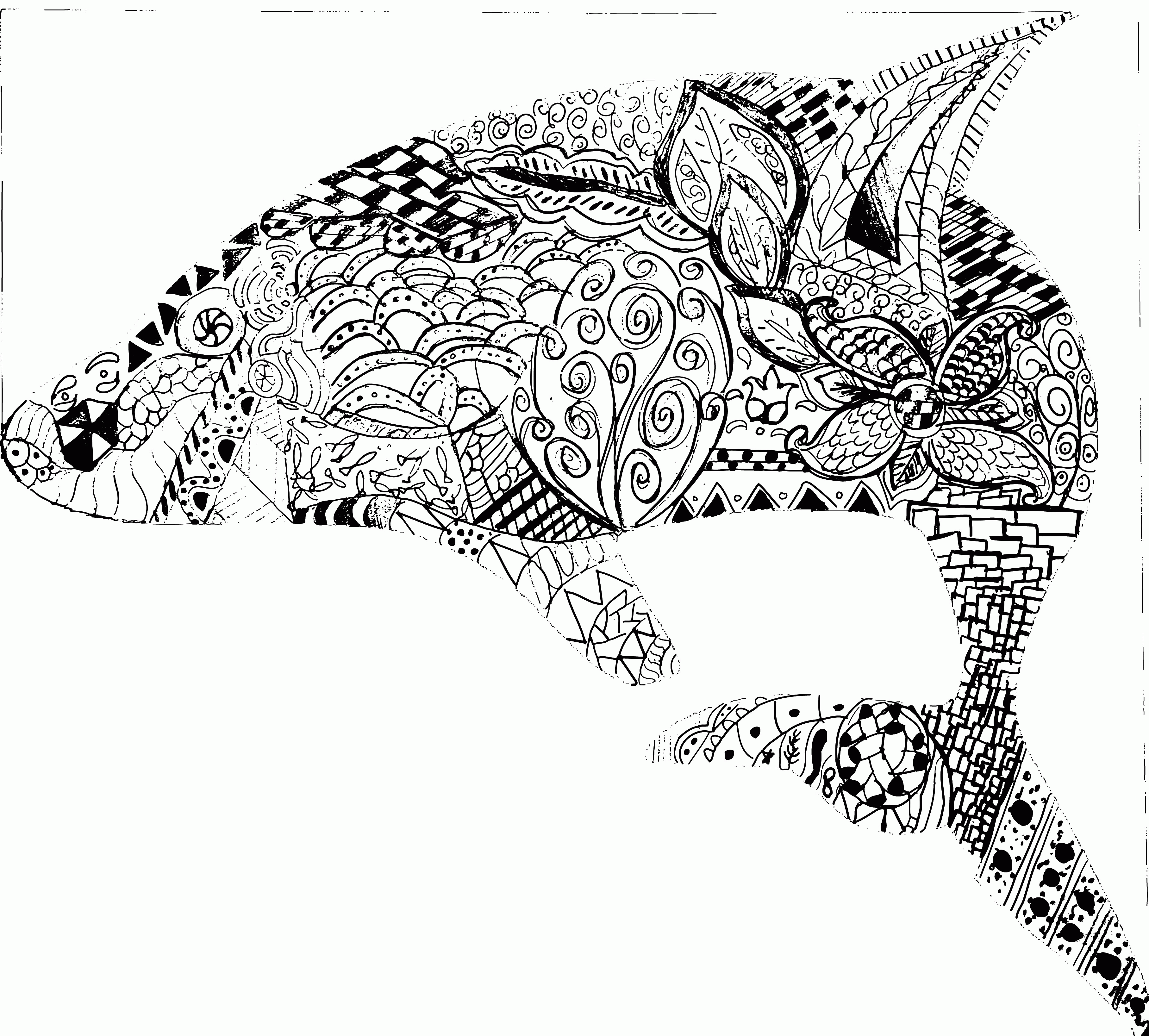 Mosaic Coloring Pages Of Animals - Coloring Home