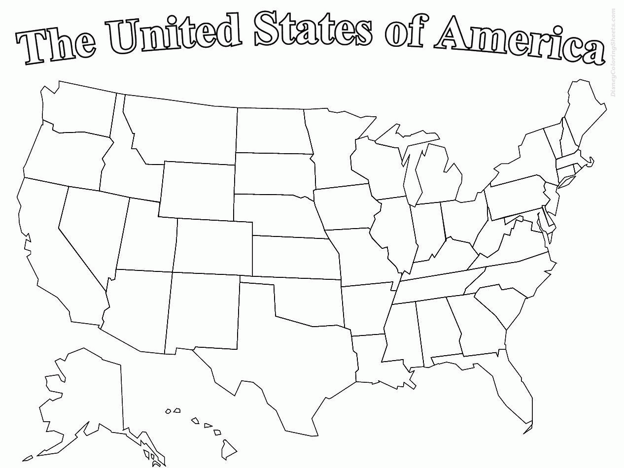 305 Cute Us Map Coloring Page 
