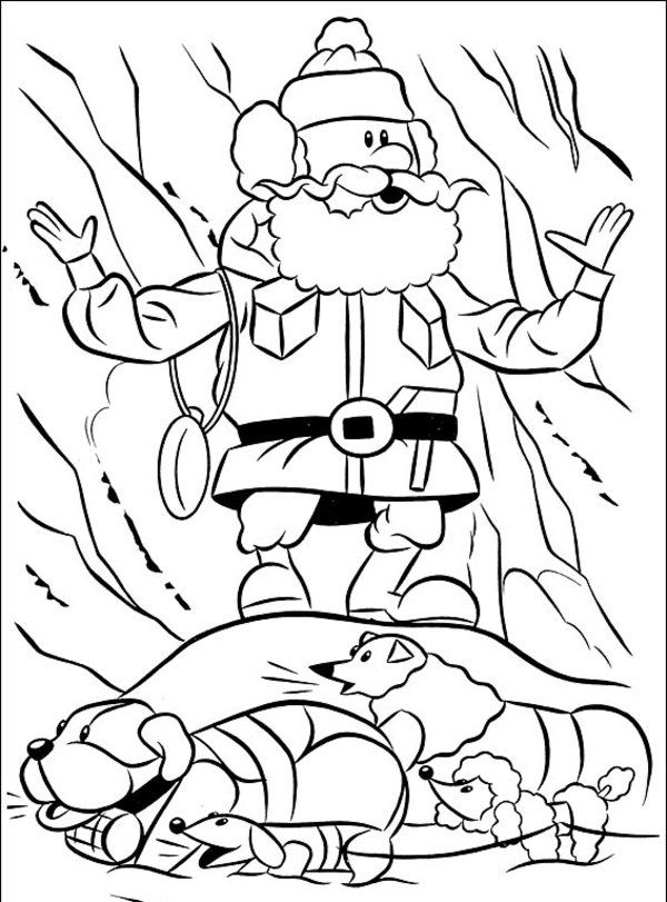 Rudolph Reindeer Coloring Page Santa - Coloring Home
