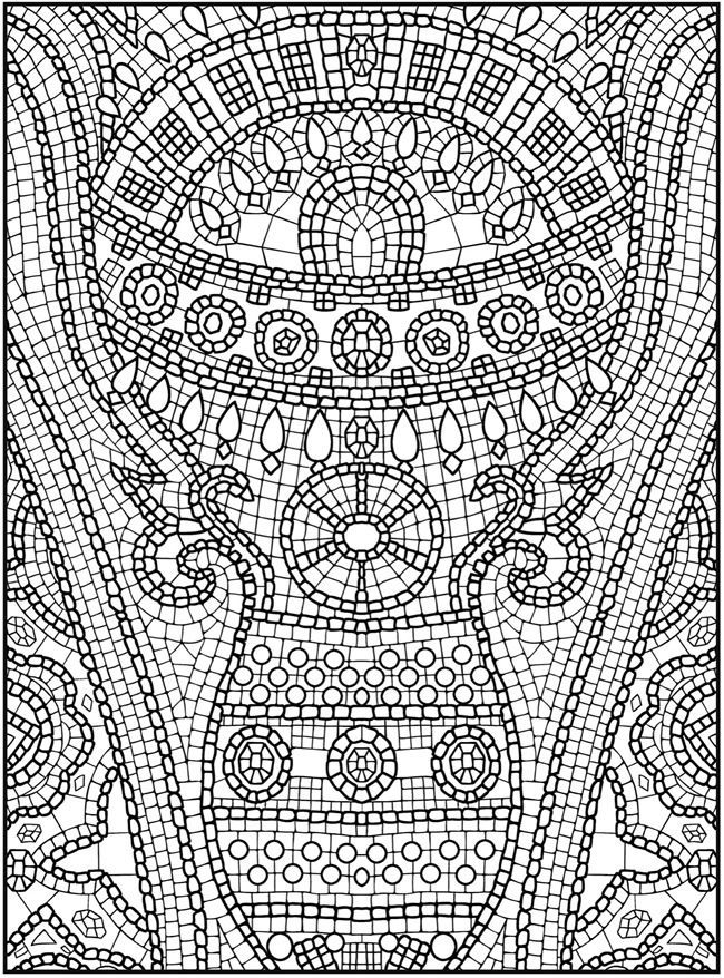 coloring mosaic patterns printable adult