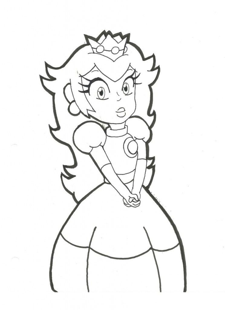 Princess Peach Coloring Pages Printable - Coloring