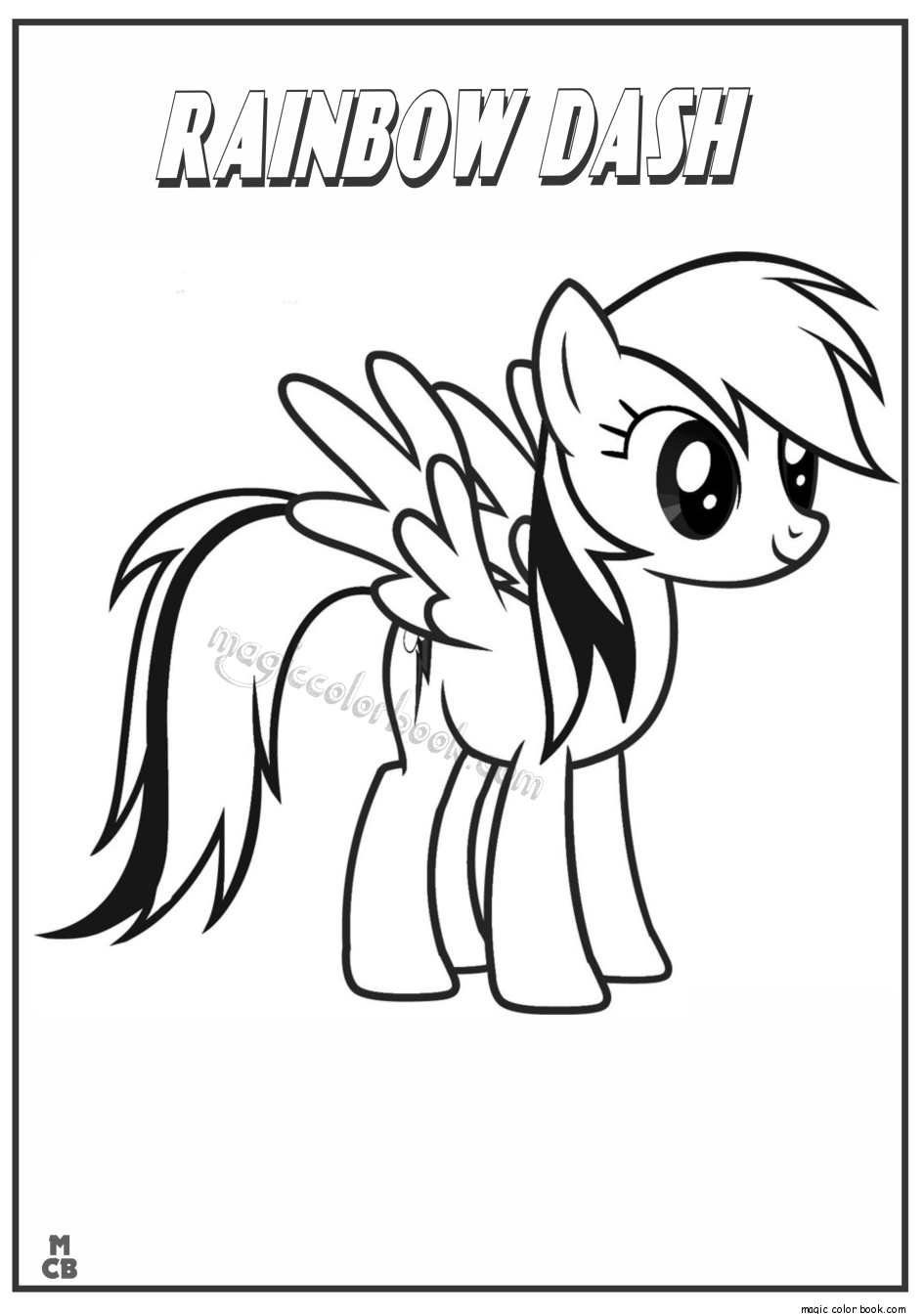 My Little Pony Coloring Pages rainbow dash