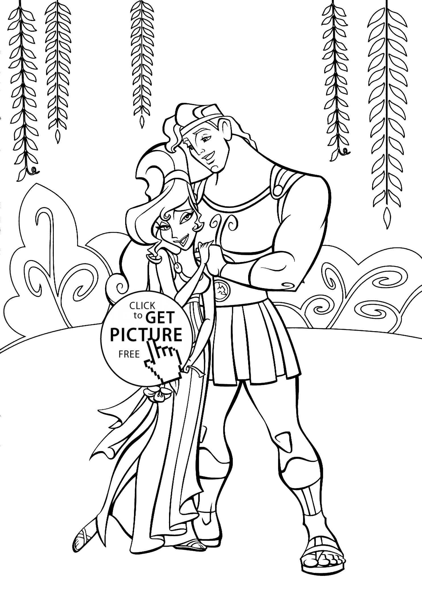 Hercules coloring pages for kids, printable free