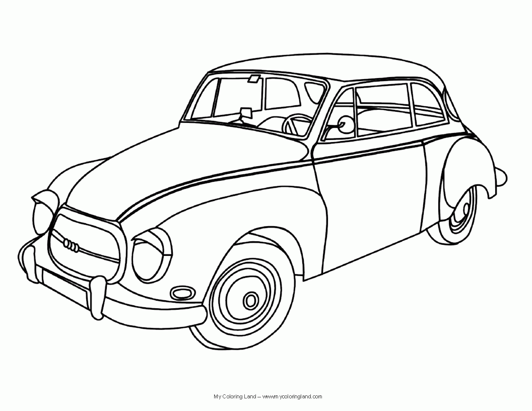 Printable Coloring Pages Old School Cars Coloring Home
