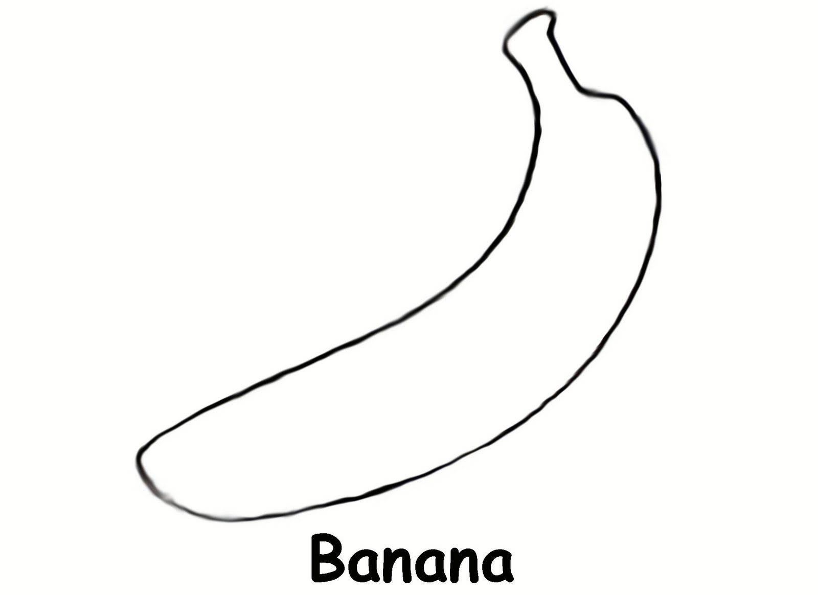 Printable Banana Coloring Page Images
