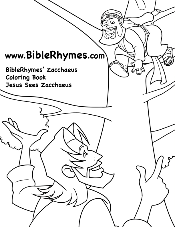 Jesus Sees: BibleRhymes' Zacchaeus - Coloring Book