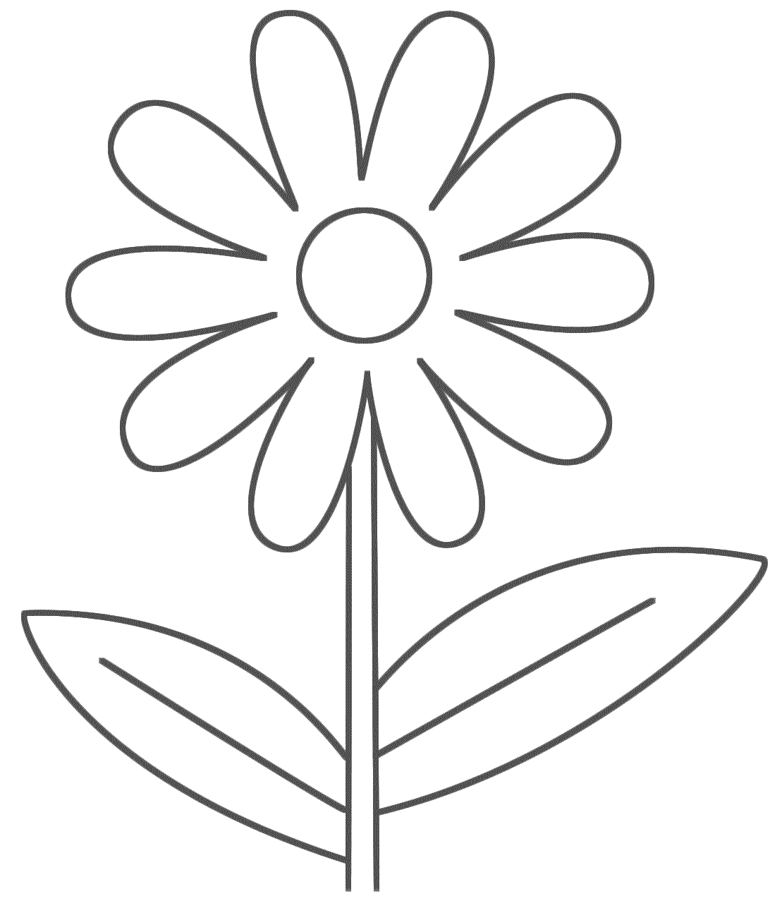 Easy Printable Flower Coloring Pages | Flower Coloring pages of ...