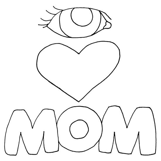 i love you mom coloring page. mom card coloring page. coring page ...