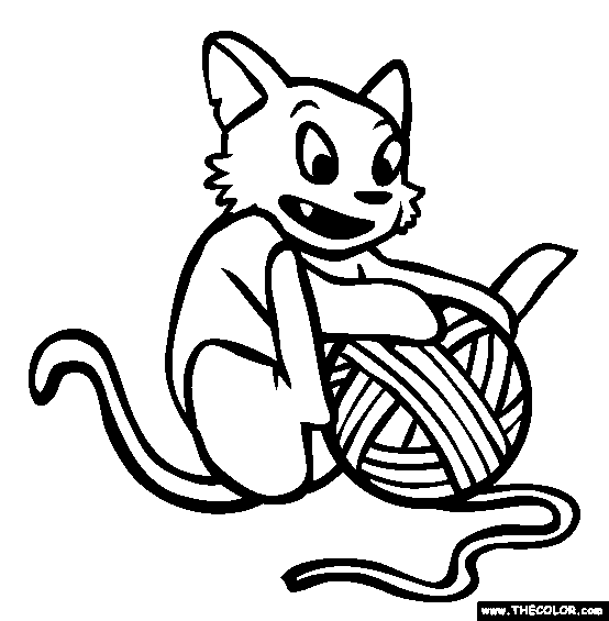 Ball Of Yarn Coloring Page | Free Ball Of Yarn Online Coloring