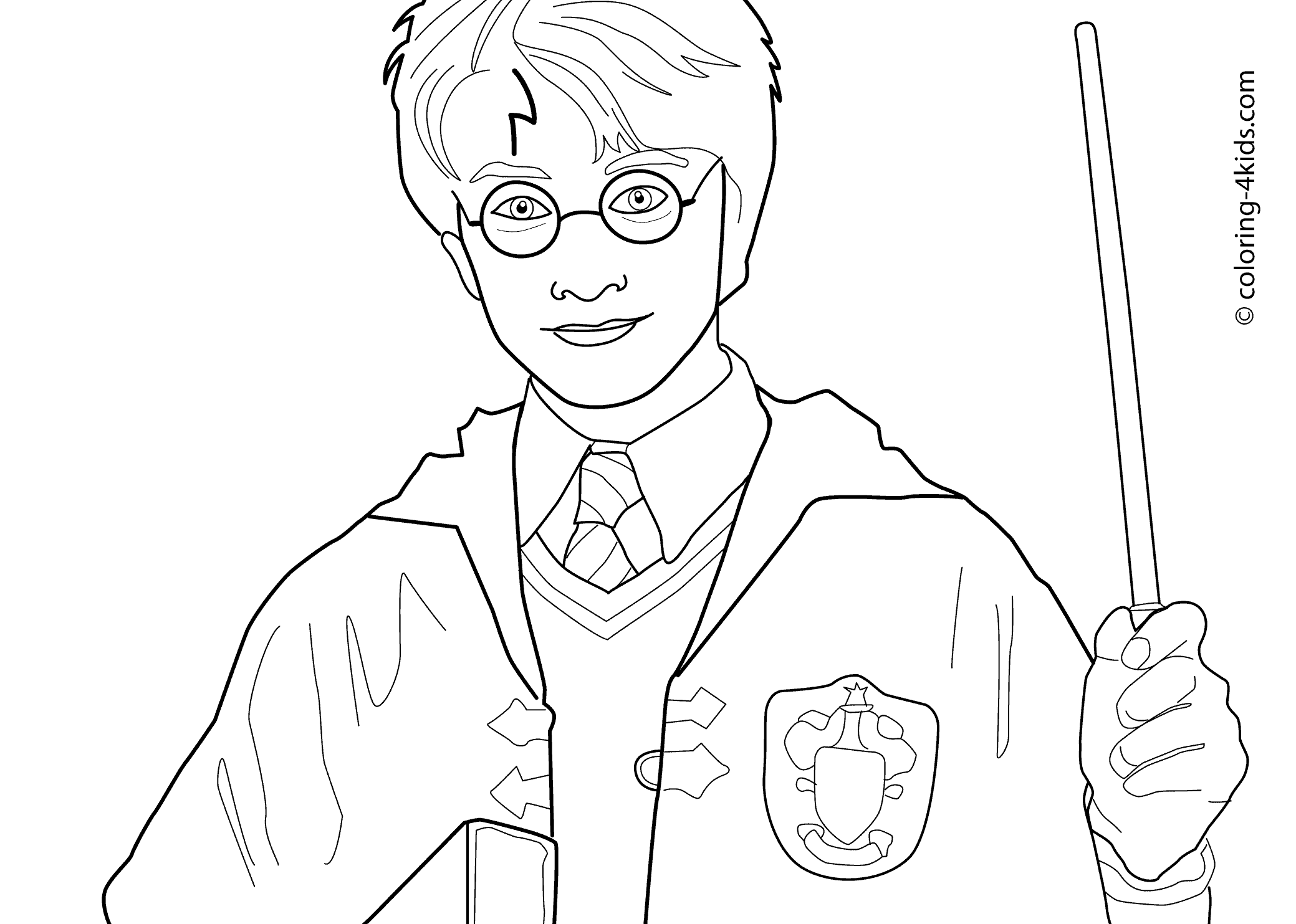 Harry Potter Coloring Pages Hogwarts Crest Coloring Home