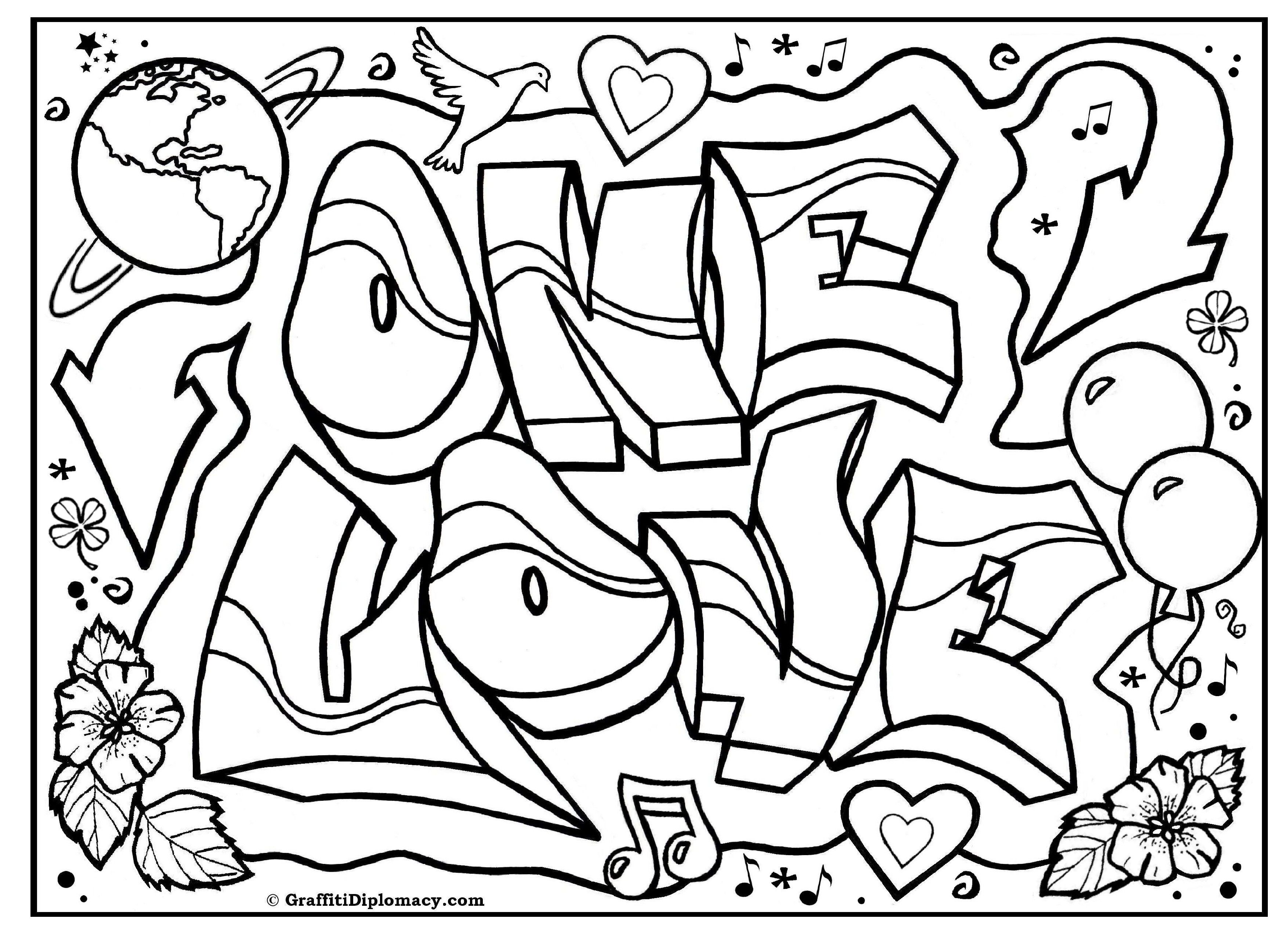 One Love Coloring Pages