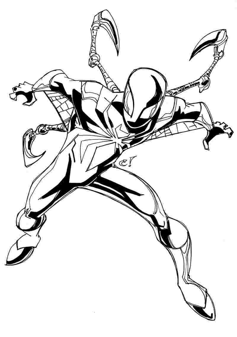 iron spider coloring pages free how to draw iron spider avengers ...