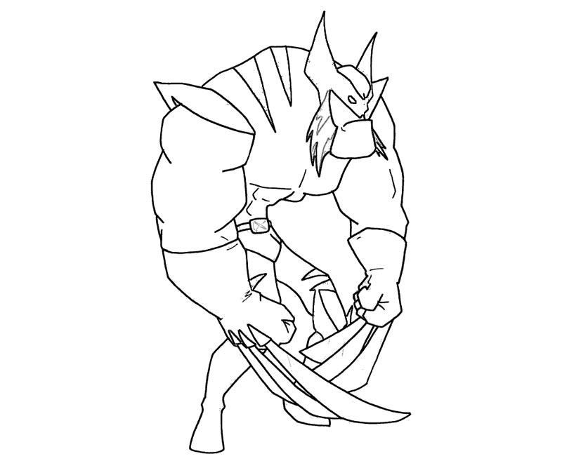 5 Wolverine Coloring Page