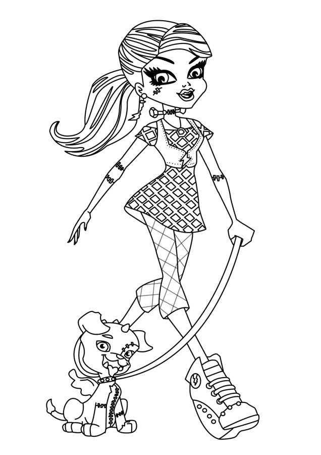 Monster High Coloring Pages Frankie - Superheroes Coloring Pages 