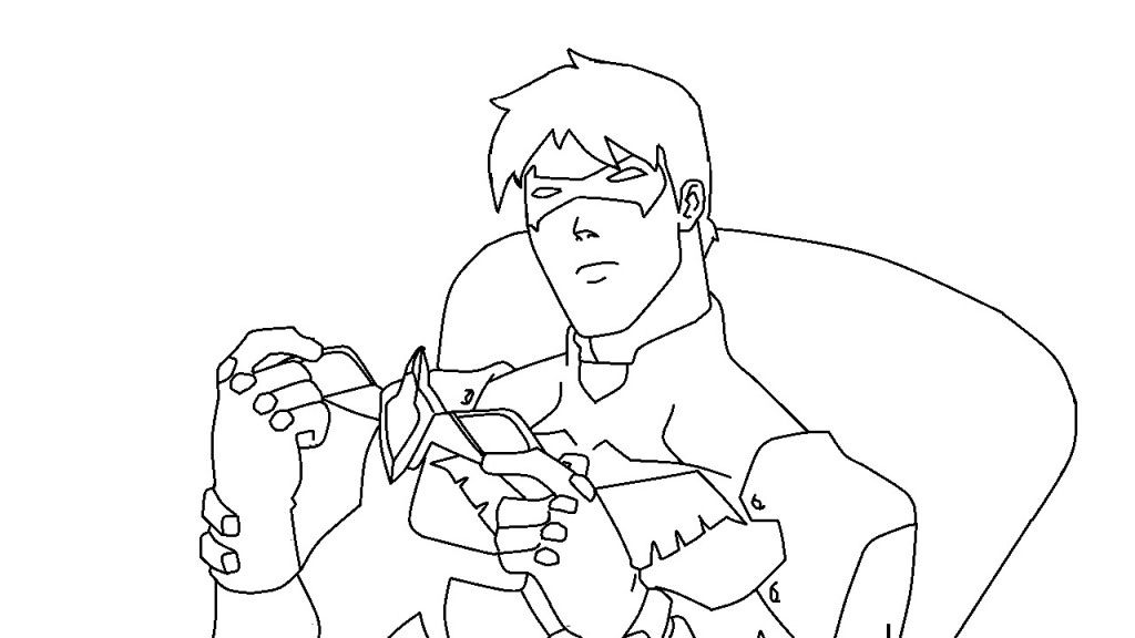 Cool Not Posted Nightwing Coloring Page - deColoring