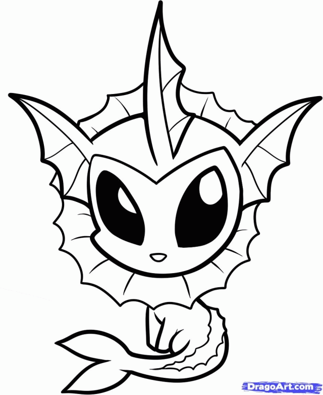 Chibi Pikachu Colouring Pages 225714 Vaporeon Coloring Pages