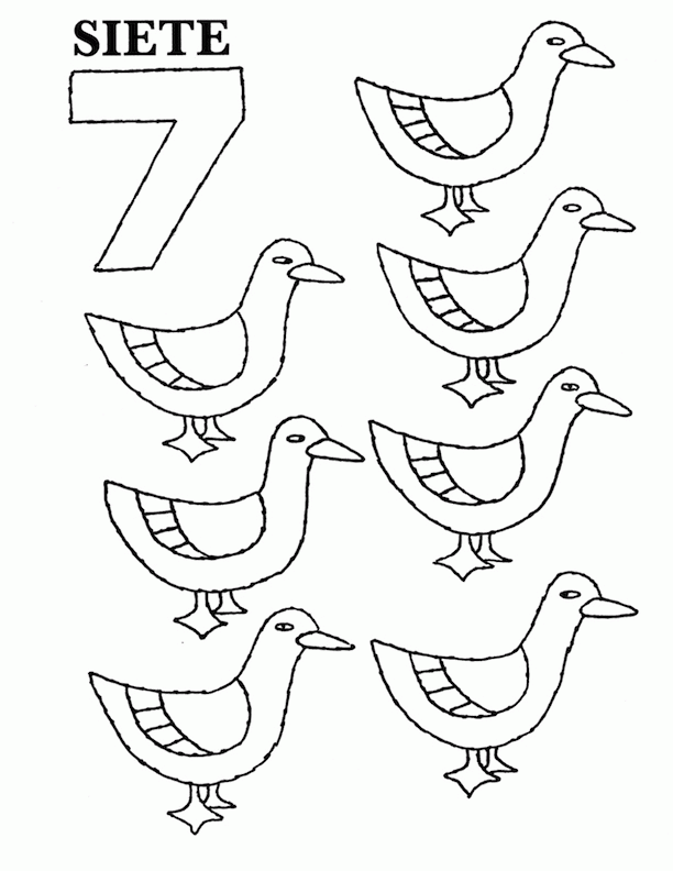 Spanish Numbers Coloring Page Color By Number In Spanish Spanish