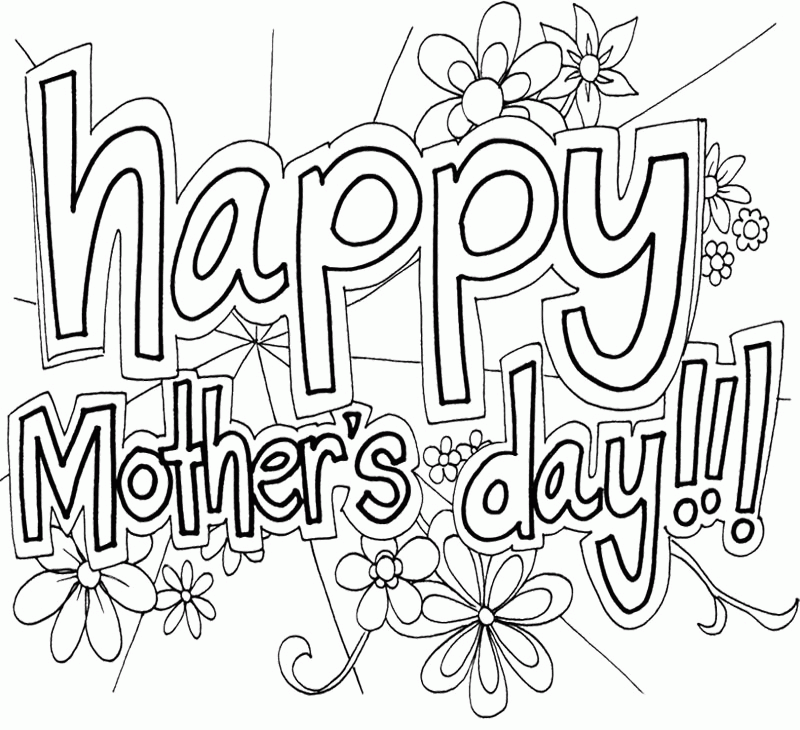 Greeting Card For Mother's Day Coloring Page For Kids - Mothers 