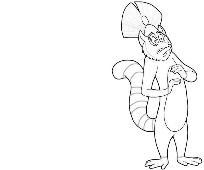 madagascar coloring pages king julien  coloring home
