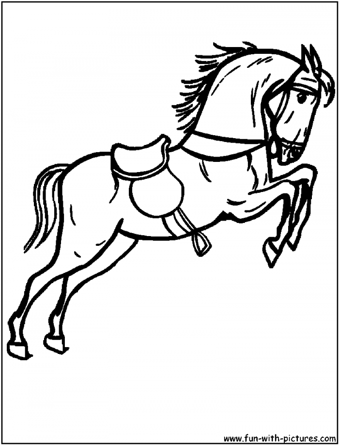 Race Horse Coloring Pages
