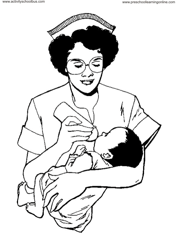 Baby Bottle Coloring Page Holding Home Pages