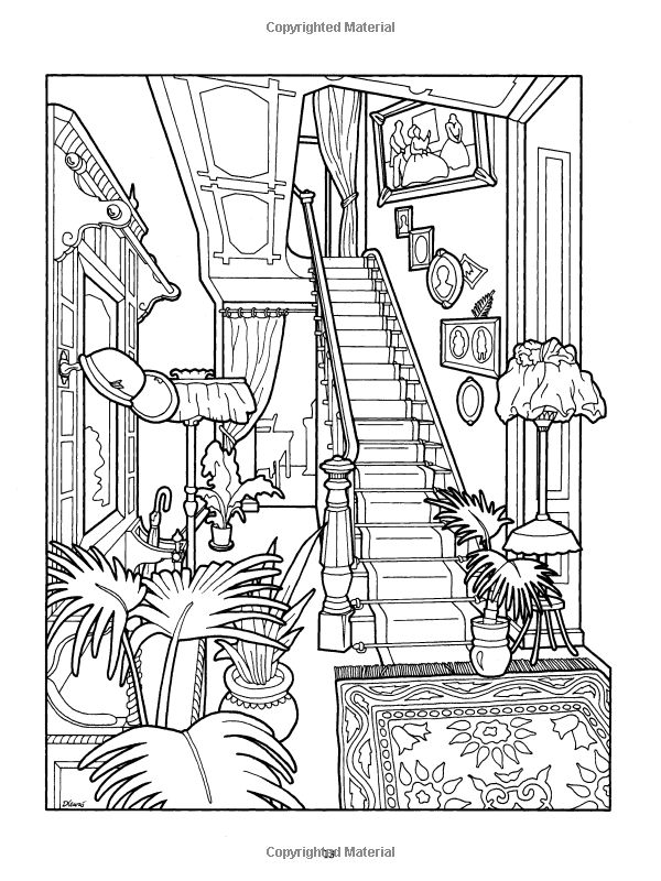 Victorian House Coloring Pages - Coloring Home