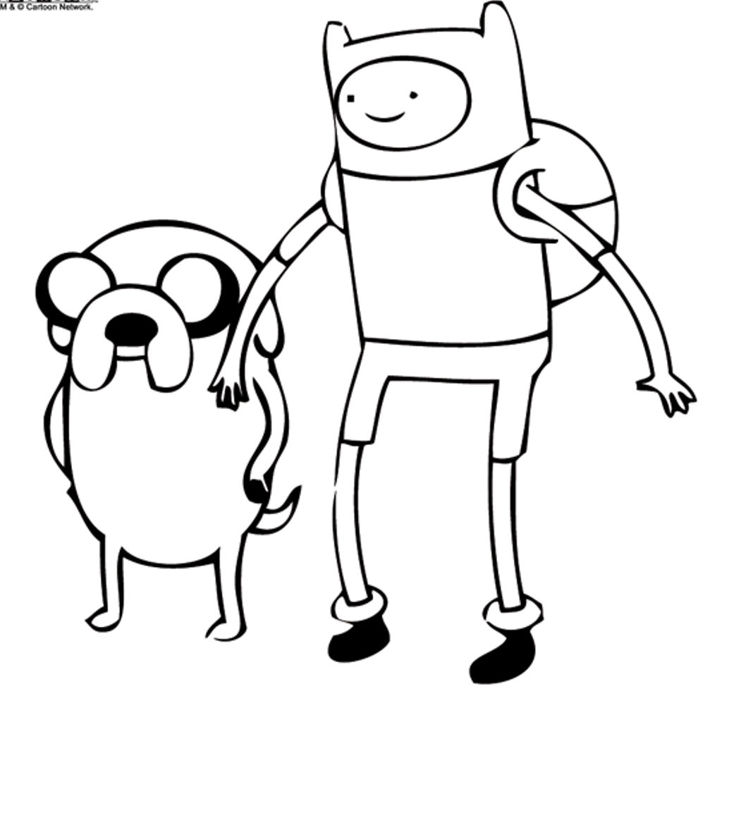 Adventure Time Coloring Pages Free Cartoon | Cartoon Coloring ...