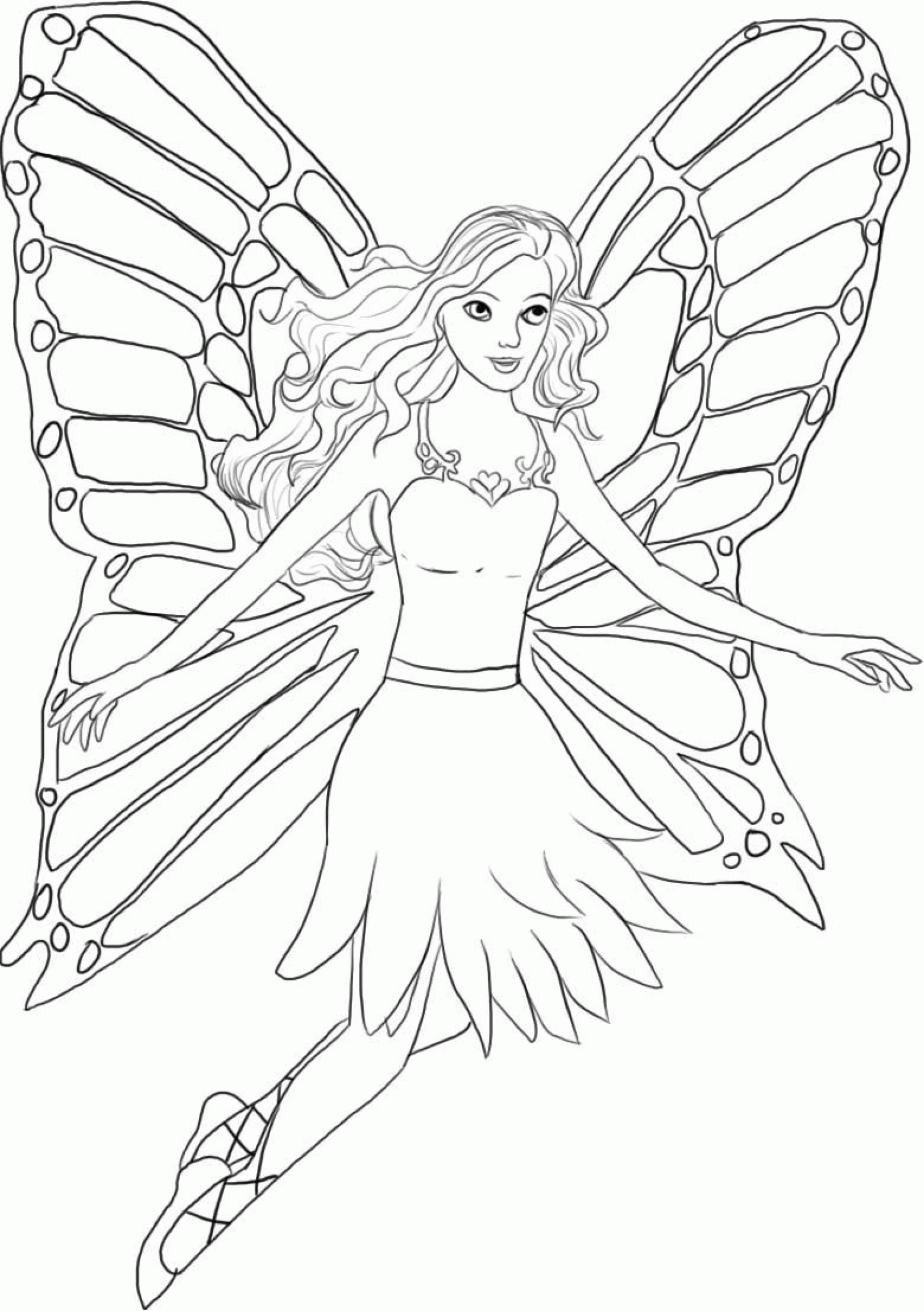 Coloring Page Fairy Princess - Coloring Home