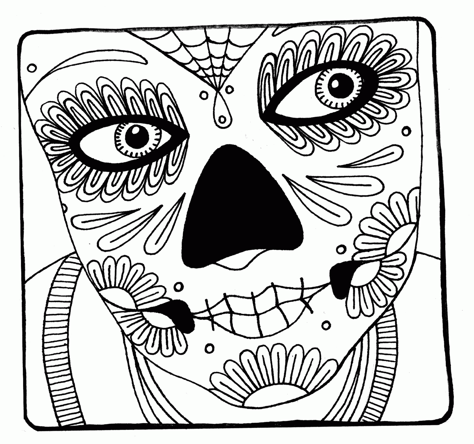 Girl Face Coloring Pages - Coloring Home